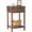Rustic Brown, variant on Night Stand, Wood End Table with Drawer for Living Room, Small Bedside Side Table with Spindle Wood Legs for Bedroom, Office, Rustic Walnut