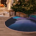thumbnail image 5 of Daiia Night At Lake Aurora Drawing Merry Christmas Tree Skirt , Xmas Large Lace-up Tree Skirt, Santa Snowflakes Rustic Home Decorations New Year Party Farmhouse Decor-30", 5 of 6