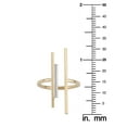 thumbnail image 2 of KoolJewelry 14k Two-tone Gold Open Triple Bar Ring (size 7), 2 of 4
