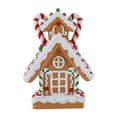 thumbnail image 2 of Liamobondopolis Christmas Candy House Figurine Resin Snow Cottage Decor with Cookie Details Festive Holiday Centerpiece Home Decoration, 2 of 7