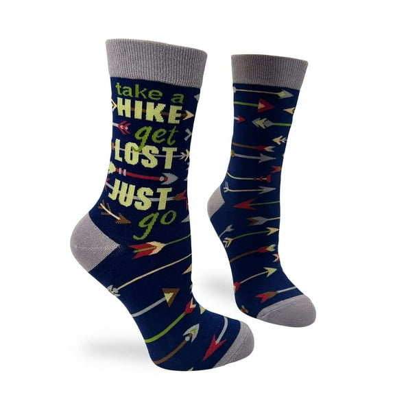 Novelty Socks for Women with Saying Take a Hike Get Lost Just Go