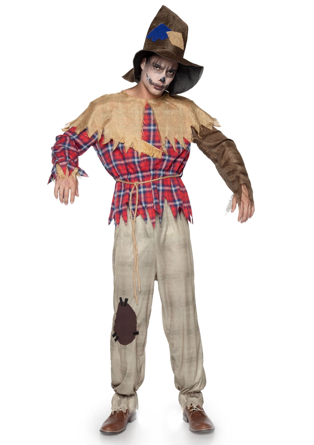 NEW Scarecrow Men's Oz Fancy Dress Halloween Costume 