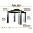 thumbnail image 4 of Sojag Savannah 10 x 10 x 9 ft Black Aluminum Frame Gazebo, Galvanized Steel Roof for Maximum Protection, Contemporary Design, 4 of 15