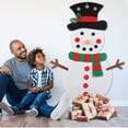 thumbnail image 2 of Muñeco de nieve de Navidad de fieltro DIY, regalos de Navidad para niños, Año Nuevo, adornos colgantes de pared para puerta de Navidad hechos a mano (muñeco de nieve) Xemadio FLD-3412, 2 of 7