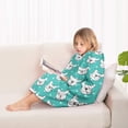 thumbnail image 4 of Esign Of Head Pug Dog Blanket Hoodies for Kids 6-13YR Oversize Wearable Blanket Hoodies for Boys Girls Teens, 4 of 7