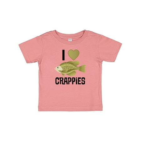 

Inktastic Crappie Fishing I Love Crappies Gift Baby Boy or Baby Girl T-Shirt