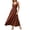 Brown, variant on Summer Dresses for Women 2026 Flowy Casual Midi Dress V Neck Beach Vacation for Wedding Guest Party Vacation(Black,S)
