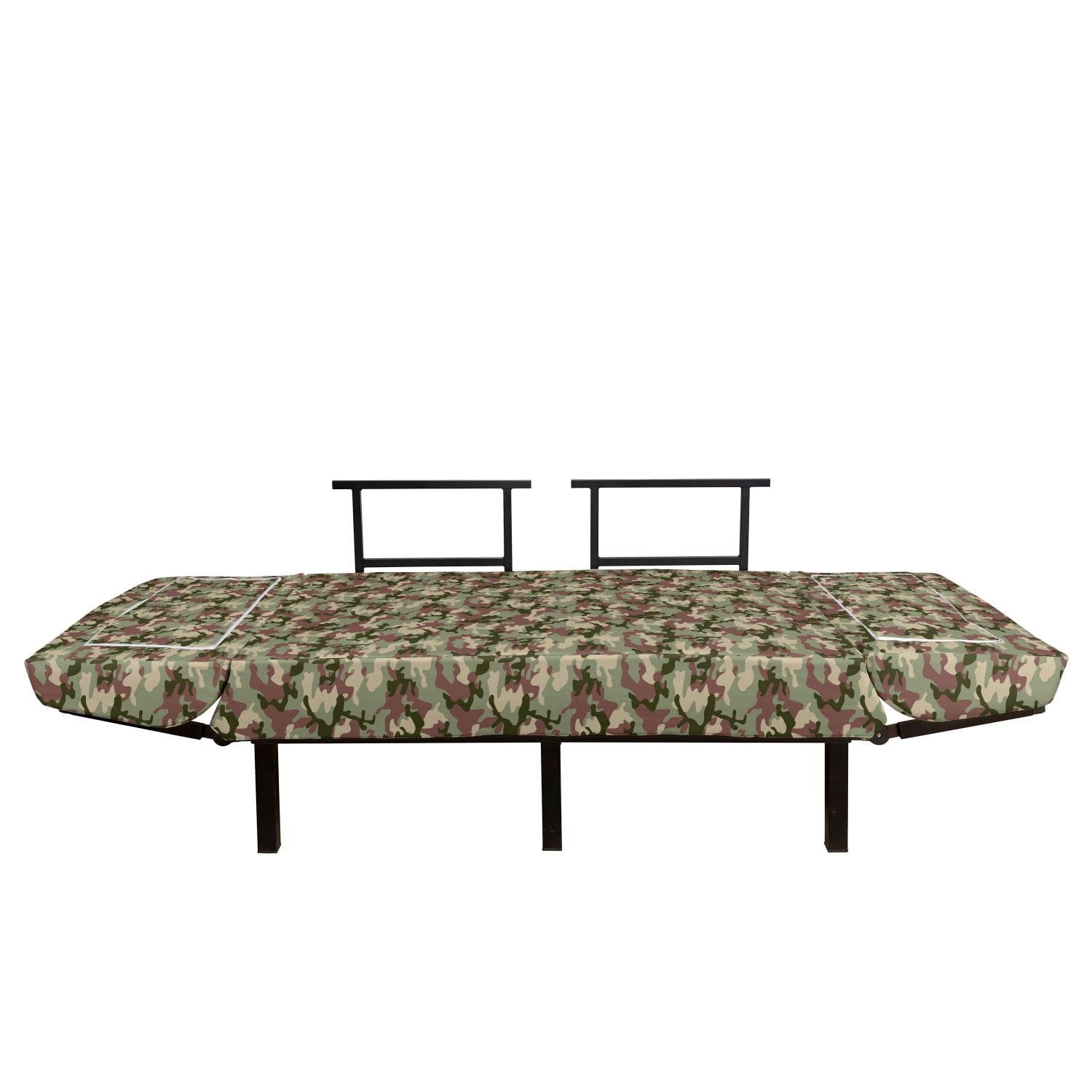 Daybed with Metal Frame Upholstered Sofa for Living Dorm Illustrated Green Camouflage in Forest Colors Hunter Theme Dark Green Army Green Ambesonne Camo Futon Couch Loveseat