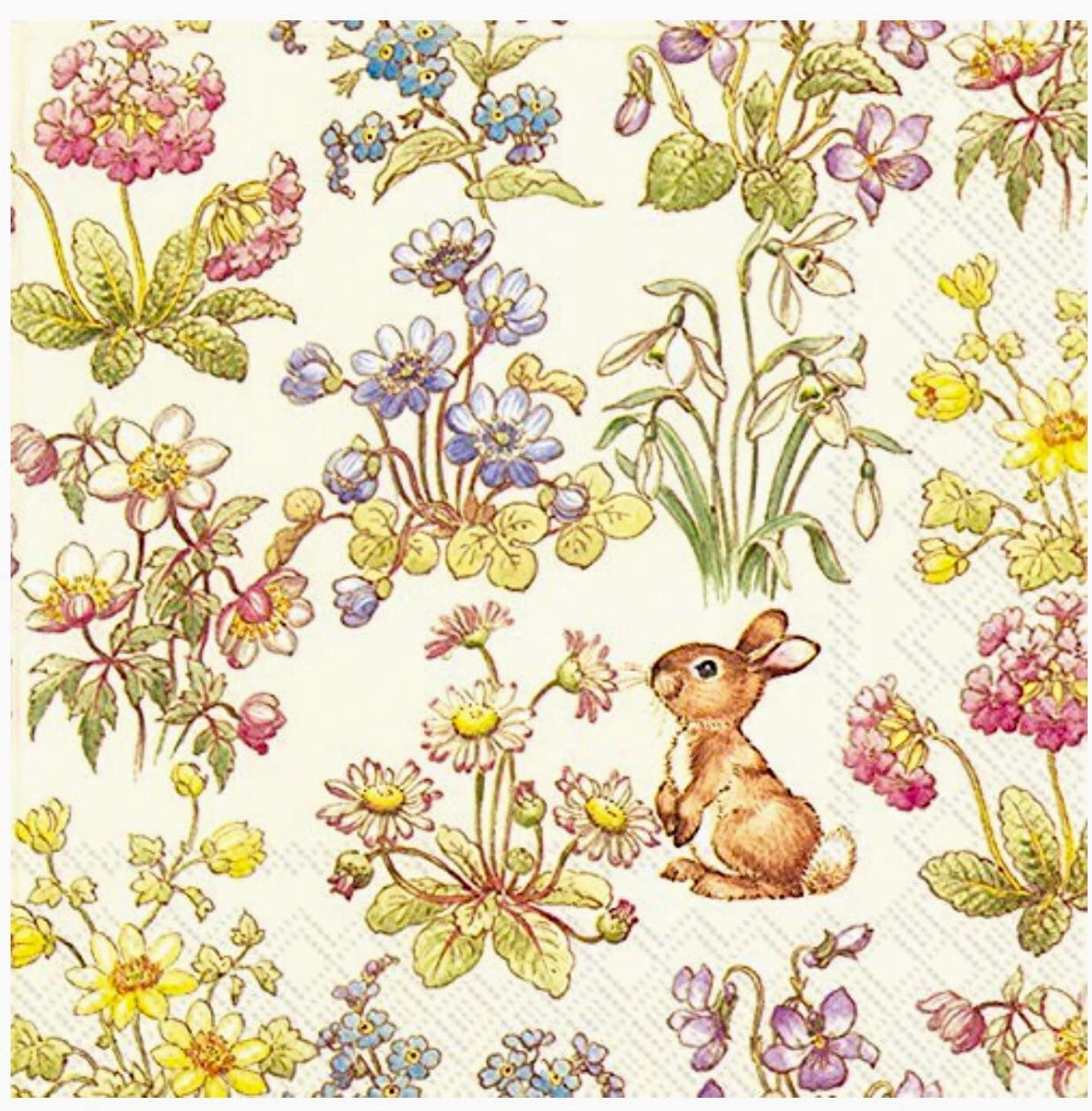 MesaFina Snoopy Little Rabbit Paper Luncheon Napkins 40-ct 