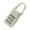 Silver, variant on Travel Padlock Small Lock with 3 Digit Combination Security Lock for Diary Home Gym School Bag Suitcases Zippers