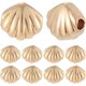 thumbnail image 1 of 1 caja de 20 cuentas de metal oceánicas chapadas en oro de 18 quilates, pequeñas cuentas de concha de vieira para verano, playa, mar, Hawái, vacaciones, joyería, manualidades, decoración., 1 of 7