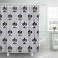 thumbnail image 1 of KSADK Abstract with Lily Fleur De Lis Ash Billboard Black Broadsheet Emblem Flora Shower Curtain Bathroom Curtain 66x72 inch, 1 of 1