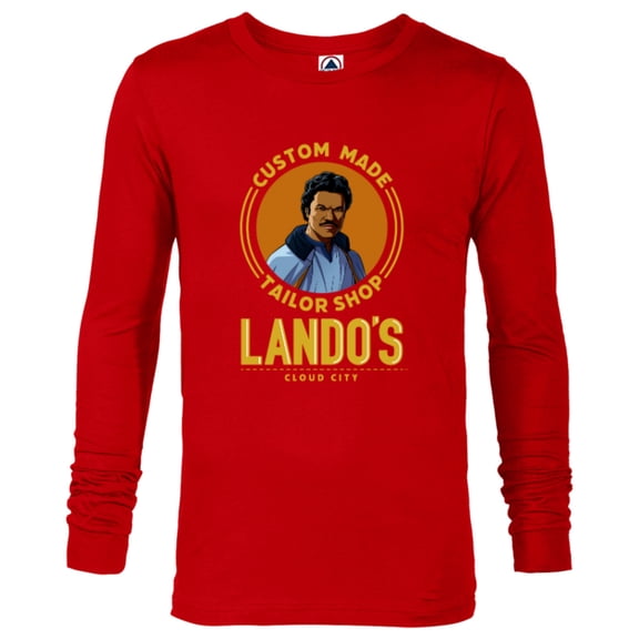 Star Wars Lando’s Cloud City Custom Made Tailor Shop Funny - Long Sleeve T-Shirt for Men - Customized-New Red