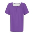 thumbnail image 5 of Admvng Tops for Women Trendy Fashion Summer Casual Solid Round Neck Short Sleeves S-3XL, 5 of 5