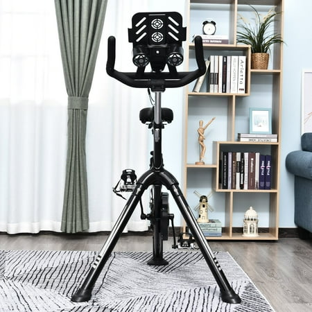 stationary bike with computer stand