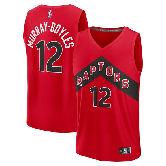 Men's Fanatics Collin Murray-Boyles Red Toronto Raptors 2025 NBA Draft First Round Pick Fast Break Replica Jersey - Icon