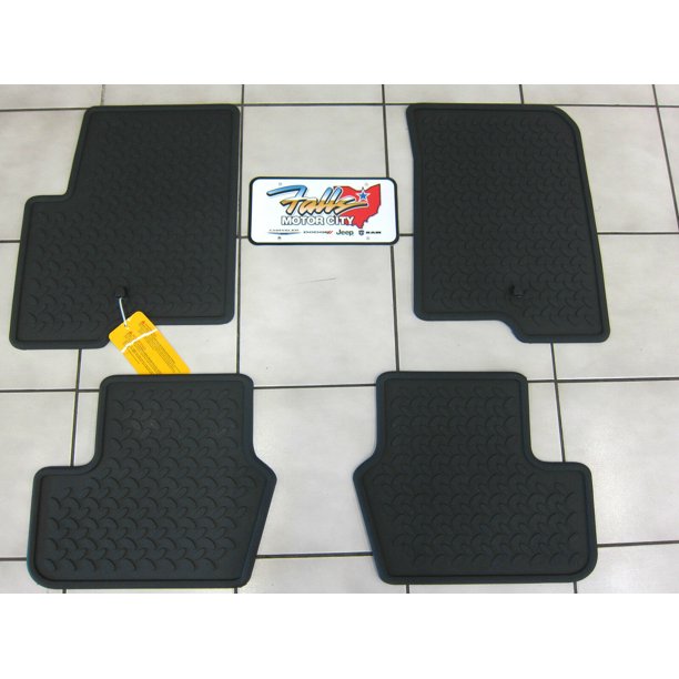2007 2016 Jeep Patriot Compass Rubber Slush Floor Mats Front Rear 82210598ac Walmart Com Walmart Com