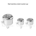 thumbnail image 4 of 3 unids/set profesional acrílico puntas de uñas taza de acero inoxidable plato líquido polvo contenedor contenedor herramientas de arte de uñas, 4 of 7