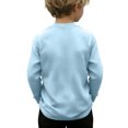 thumbnail image 3 of Abcomgle Boys Long Sleeve Tops 10-12 Waffle Crewneck Spring Tee for Boys Casual Basic Top for Boys Cotton Boys Sweatshirts,Light Blue,7-8Years, 3 of 6