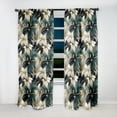 thumbnail image 2 of Designart "Tropics In Monochrome Hues V" Tropical Curtain Panels, 2 of 6