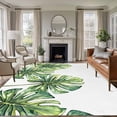 thumbnail image 3 of Monstera Area&nbsp;Rug 5x8ft Green Tropical Leaf Non-Slip&nbsp;Washable Square&nbsp;Rugs Soft Felt Indoor Floor Mat for Bedroom Kitchen Living Room Bathroom, 3 of 9
