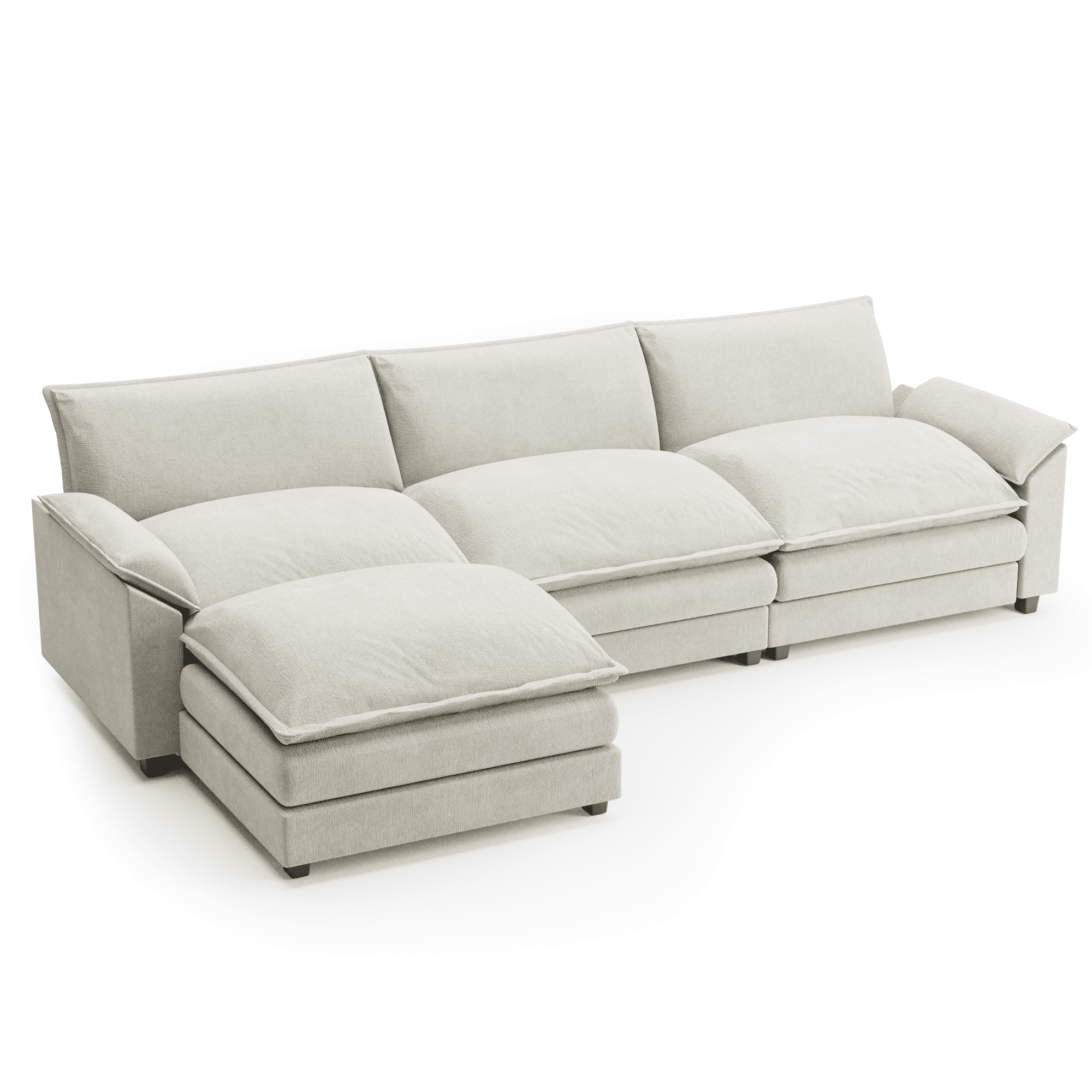 Homall Sectional Sofa 3-seat L-shaped Sofa with reversible