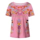 thumbnail image 4 of Estilo Étnico de Verano Superior de las Mujeres Impreso Cuello Redondo Manga Corta Superior, Tops Cortos para las Mujeres, 4 of 9