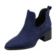 thumbnail image 2 of EKVAHL Women's Slip‑On Chelsea Ankle Boots, Low Heel Dress Booties, Casual Work Boots for Business Daily Blue, 2 of 5