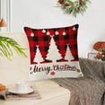 thumbnail image 4 of Moocorvic Christmas Linen Plaid Throw Pillow Covers 18x18, for Couch Sofa Home Farmhouse Decoration, 4 of 7