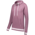 thumbnail image 4 of Holloway Sportswear L Womens All-American Funnel Neck Pullover Dusty Rose Heather/White 229763, 4 of 5