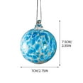thumbnail image 3 of Christmas & Halloween Glass Ball Ornaments 2.4" Crystal Hand Blown Decor,Holiday Hanging Baubles Witch Balls for Xmas Tree, Wreath, Garland, Home Decor, 3 of 6