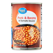Great Value Pork & Beans in Tomato Sauce, 15 oz