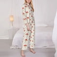 thumbnail image 5 of Wukai Mushroom Print Women's Pajama Set - Soft Long Sleeve Sleepwear for Comfort and Style-Large, 5 of 9