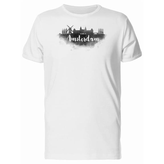 Amsterdam Black Paint Tee Men's -Image by Shutterstock