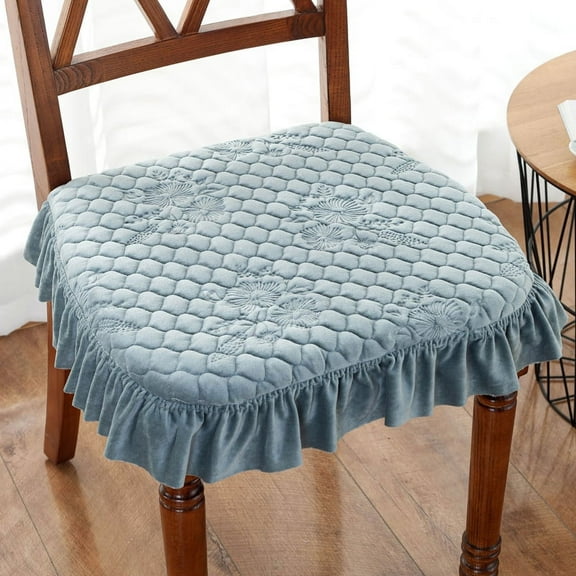 Nvzi Cushion Garden Terrace Home Kitchen Office Thick Comfortable Cushion 16.92*17.71inch (Blue)