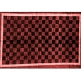 thumbnail image 1 of Ahgly Company Machine Washable Indoor Rectangle Checkered Red Modern Area Rugs, 5' x 8', 1 of 4