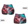 thumbnail image 5 of Fotbe Psychedelic Hairless Cat Seamless Shorts, Womens Workout Shorts High Waist Stretch Booty Short for Gym/Yoga/Running/Biking-Medium, 5 of 9