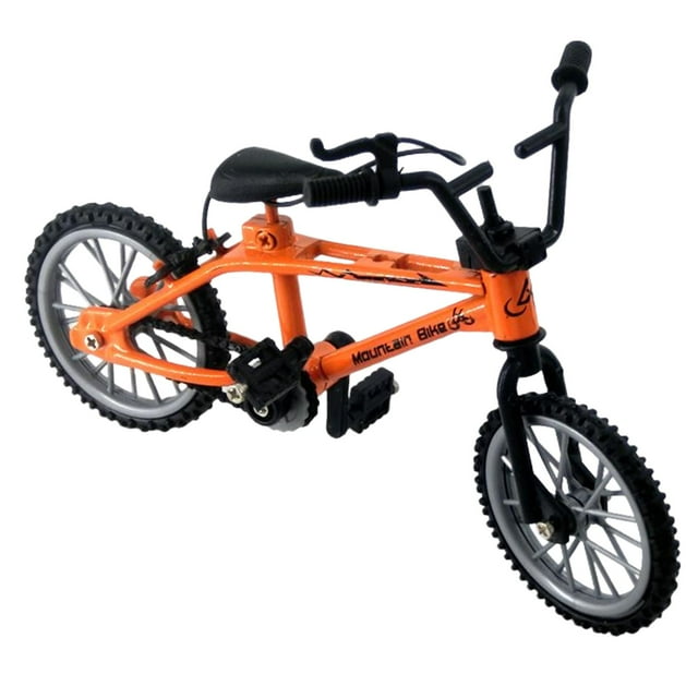 Mini bicicleta a escala 1/18, juguete fundido a presión para niños. Bicicleta de montaña en miniatura. Naranja
