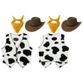 thumbnail image 3 of TTAO Cowboy Cowgirl Waistcoat Cow Winter Fall Flannel Vest Coat Halloween Carnival Fancy Dress Up Yellow 2T, 3 of 4