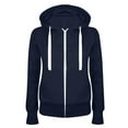 thumbnail image 5 of SDNall Womens Zip Up Hoodies Fashion Casual Hooded Slim Zipper Fleece Sweater Coat Hoodie (Navy, Sizes S-XXL), 5 of 9