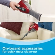 BLACK+DECKER Dustbuster AdvancedClean Cordless Handheld Vacuum, Multi-Surface Use, with Crevice Tool and Flip Brush, HLVA320J26, Red