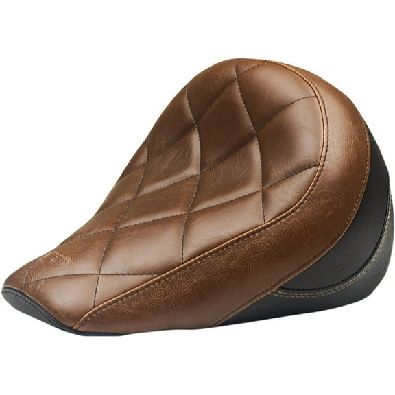 Standard Touring Solo Seat for Indian Scout Bobber 2018-'21, Diamond, Brown