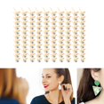 thumbnail image 4 of 100 piezas de pendientes de de imitación con bucles para pendientes, hallazgos para niñas Oro 5mm Zulema Pendientes Postes con Lazo, 4 of 8