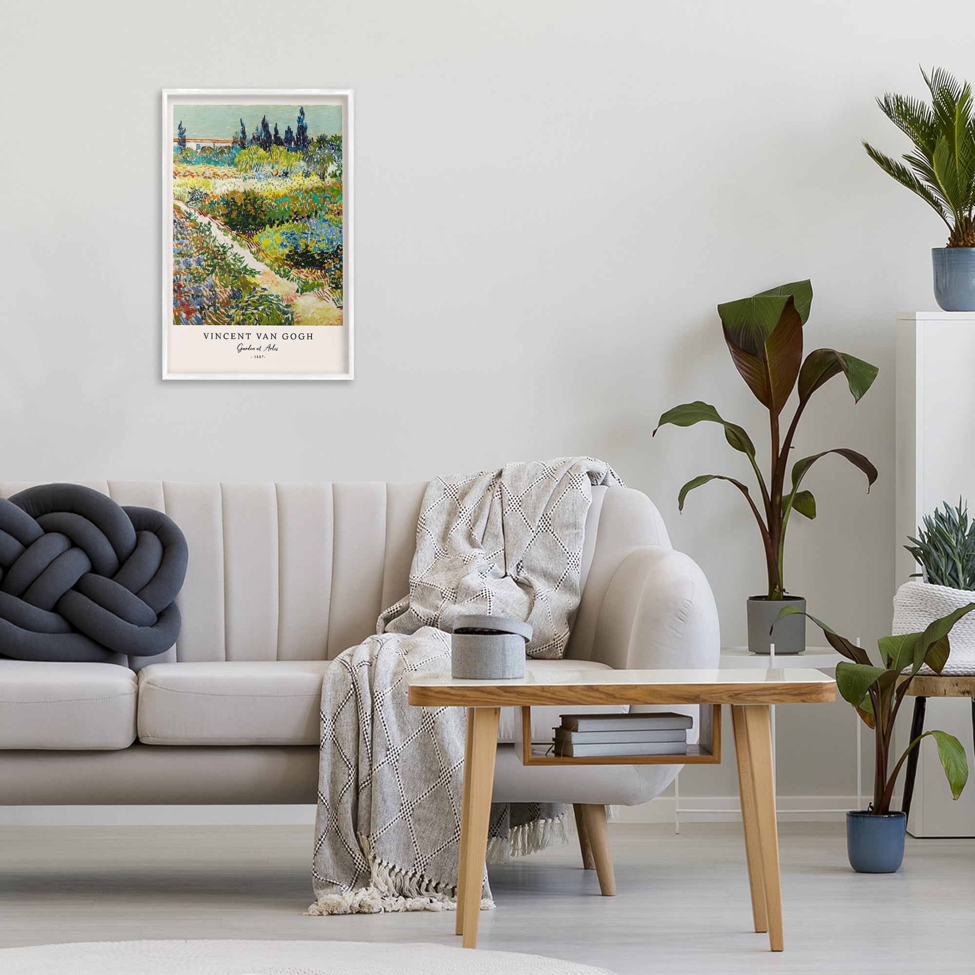 Stupell Industries Classic Garden At Arles White Framed Giclee Art, design by Vintage Hustle