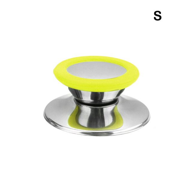 Universal Stainless Steel Anti-scald Pot Cover Knob Household Kitchen Antislip Pan Lid Handle Grip Cookware Kitchenware Green Small