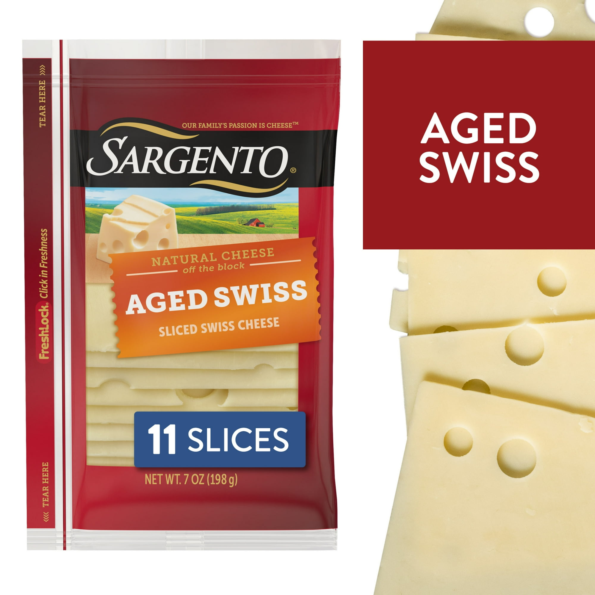 Sargento® Aged Swiss Sliced Cheese, 11 slices
