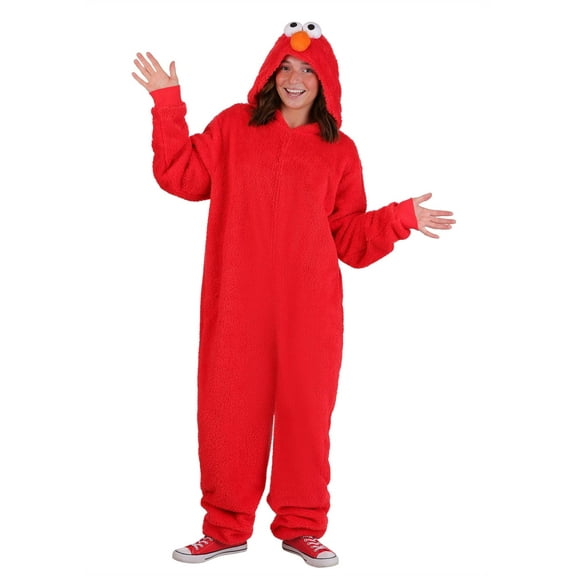 Adult Elmo Zip Costume Onesie