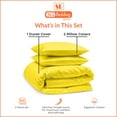 thumbnail image 3 of SGI Bedding 3 Piece Cotton Duvet Cover Yellow Solid 600 Thread Count Calking, 3 of 7