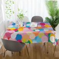 thumbnail image 3 of Yayeee Tablecloths 60" x 108" Rectangle Wrinkle Resistant Party Table Cover, Purple Colorful Circles, 3 of 8