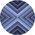 thumbnail image 1 of Ahgly Company Machine Washable Indoor Round Transitional Blue Area Rugs, 4' Round, 1 of 7
